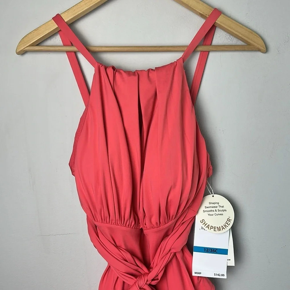 NEW Contours by Coco Reef Hidden Shapewear One Piece Swimsuit Size 12/36C Bloom - Picture 3 of 16